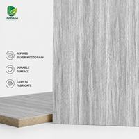 XT2065 Placage bois MDF moderne aspect bois vieilli argenté, écologique, sans formaldéhyde E0, imperméable et ignifuge pour usage hôtelier