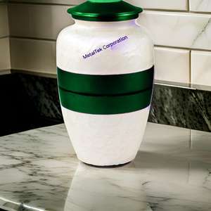 Urne funéraire décorative en aluminium noir de haute qualité pour cendres d'adultes, grand vase commémoratif en métal pour enterrement - Product Image 5