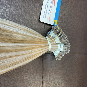 Precio al por mayor Cutícula Remy Aligned Keratin I-Tip Extensiones de cabello humano Onda recta sedosa Cabello suave disponible - Product Image 3