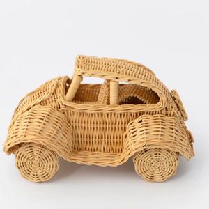 Juego de Coches de Juguete de Mimbre Moderno, Vehículo de Mimbre Hecho a Mano, Juguete Ecológico para Niños, Regalo para Bebés, Decoración para Cuarto de Niños o Guardería - Product Image 2