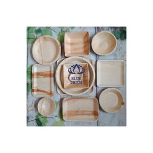 Assiette en feuille de palmier GEM LE, très populaire, pour la restauration, les barbecues en plein air et le service de repas lors de fêtes au Vietnam - Product Image 1