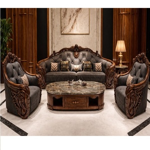 Ensemble de canapés à finition très brillante pour salon, meubles de salon en teck de haute qualité, ensemble de canapés modernes sculptés à la main de style bateau, USA - Product Image 1