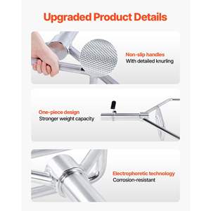 บาร์ทรงหกเหลี่ยม2นิ้วน้ำหนัก800ปอนด์ที่จับแบบพันรอบสำหรับฝึกความแข็งแรงอุปกรณ์ยิมที่บ้านสำหรับไหล่หมอบ - Product Image 5