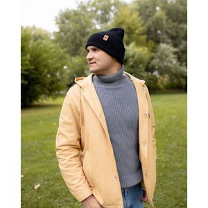 Gorro C-AIM con puño, acrílico premium, negro medianoche, hecho en EE. UU., para deportes de invierno - Product Image 3