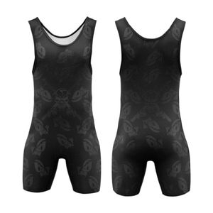 Combinaison de lutte personnalisée en polyester spandex, durable et extensible, avec logo frontal OEM, vêtements de sport haute performance - Product Image 3