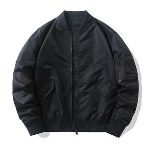 OEM Bomber <b>Jackets</b> Premium Vintage Bomber Design with Rib Knit Details for Apparel Brands - Product Image 2
