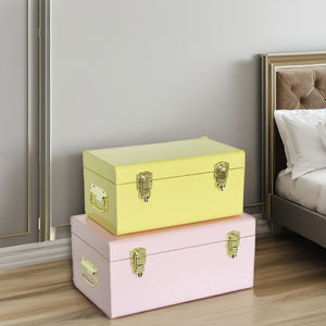 Trending Set of 2 <b>Metal</b> <b>Storage</b> <b>Trunks</b> - Product Image 1