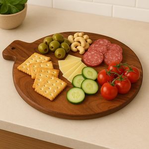Modern Acacia Wood Cutting Chopping Serving <b>Board</b> Eco-Friendly Non-Toxic 1.5cm Thick for Kitchen Home Restaurant Use Pizza Fruit - Product Image 3