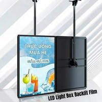 Film rétroéclairé imprimé numériquement sur mesure pour boîte à lumière LED, menu, enseigne, affichage publicitaire pour magasin