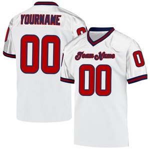 Maillot de football rétro pour homme, col en V, manches courtes, coupe décontractée, 100 % polyester, broderie par transfert thermique, nom d'équipe personnalisable - Product Image 3
