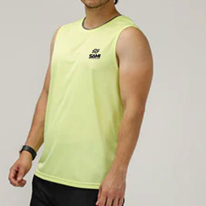เสื้อกล้ามออกกำลังกายผู้ชาย ขายดี ราคาพิเศษ จำนวนมาก คุณภาพสูง ระบายอากาศได้ดี สีพื้น ผ้าถัก ฟิตเนส ไซส์ใหญ่พิเศษ - Product Image 3