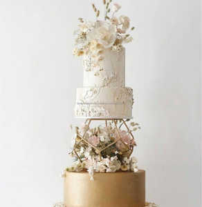 Soporte de pastel de madera Premium con base de acero inoxidable Diseño redondo Adecuado para hoteles Restaurantes y accesorios de mesa - Product Image 2