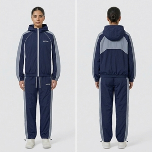 Kids Elastic Waist Windbreaker Tracksuit - Zip-Up <b>Jogging</b> Suit for <b>Jogging</b>, Wholesale OEM - Product Image 1