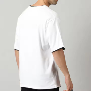 OEM High Quality 100% Cotton Men's T-Shirt Eco-Friendly 150 Grams Vintage Style Casual Blank 100% Cotton Men's T-shirts - Product Image 3