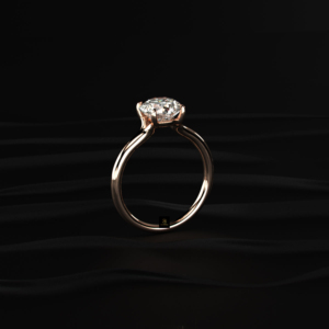 Bague solitaire élégante en diamant de laboratoire taille brillant rond de 2 carats, certifiée IGI, en or et argent, bijoux de mariée durables - Product Image 5