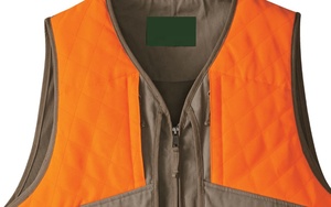 Gilet de chasse matelassé anti-taches en toile orange pour homme – Modèle traditionnel Upland à prix abordable - Product Image 3