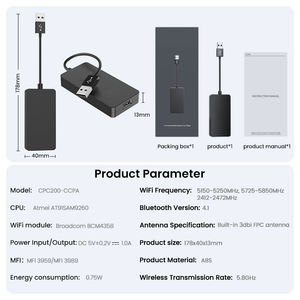 Hộp chuyển đổi Carlink CPC200 CCPA <span class=keywords><strong>Android</strong></span> <span class=keywords><strong>Auto</strong></span>, kết nối CarPlay có dây sang không dây, USB, AI Box, bộ chuyển đổi Car Play <span class=keywords><strong>Android</strong></span> cho ô tô - Product Image 6