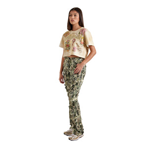 Heavyweight High Quality 100% Cotton Acid Wash Summer Casual Vintage Women's T-Shirt Screen Printed <b>Rhinestone</b> Breathable Quick - Product Image 3