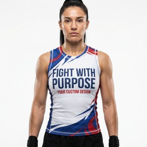 เสื้อกล้าม MMA สำหรับผู้หญิง พิมพ์ลายแบบ Sublimation กระชับรูปร่าง ซับเหงื่อ แห้งเร็ว ดีไซน์ Fight Your Way - Product Image 5
