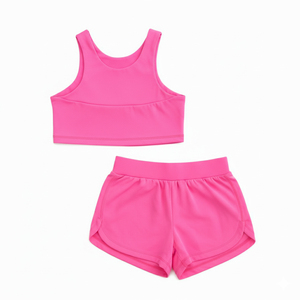 Conjunto Deportivo de Verano para Mujer, con Estampado, Transpirable, Sujetador Deportivo y Pantalones Cortos para Correr, Elástico en 4 Direcciones, Spandex/Nailon, para Gimnasio - Product Image 4