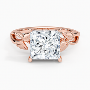 Bague de fiançailles solitaire en moissanite taille princesse 2 carats avec sertissage d'accentuation - Product Image 5