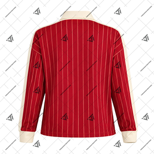 Delta griega al por mayor |   Sigma |   Theta |   DST |   Camisa de Rugby a Rayas de Manga Larga Estilo Vintage para Hermandades, Paraphernalia Griega - Product Image 2