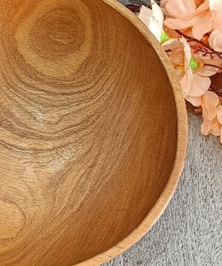 Tazón de madera hecho a mano para servir ensaladas, tazón para mesa - Product Image 5