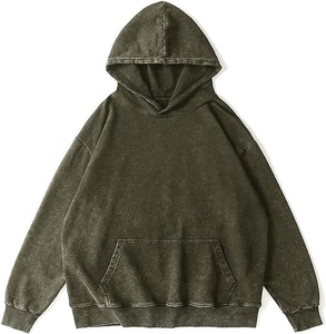 Sudadera con Capucha para Hombre, Estilo Casual, Color Sólido, Corte Regular, 100% Algodón, Tejido French Terry, Tendencia 2026 - Product Image 1