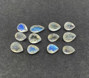 Lote de Piedras Preciosas Sueltas de Piedra Lunar Arcoíris Natural, Corte Pera, 7-10 mm, Certificadas por IGI, para Joyería - Product Image 4
