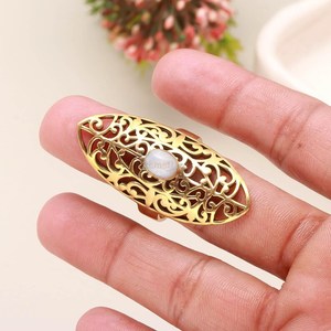 Natural Rainbow Moonstone <b>Ring</b> Gold Vermeil Brass Handmade Gemstone <b>Ring</b> Boho Statement Jewelry For Women Girls Gift <b>Ring</b> - Product Image 4