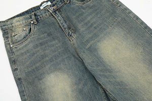 Pantalones Vaqueros de Mezclilla para Hombre, Estilo Desgastado, Corte Holgado, Cintura Media, de Alta Calidad, Personalizados al por Mayor - Product Image 2