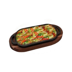 Handmade Iron And Wooden Sizzler Plate With Finest Quality Customized Size Sizzling Plate At Competitive Price - Product Image 5