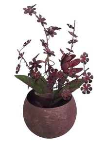 Pot de fleurs en métal fait main, couleur naturelle, design champignon, pour salon, bureau, chambre, salle de bain, salle à manger et usage extérieur - Product Image 4