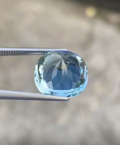 Piedra Suelta de Turmalina Aguamarina Natural de 8 Quilates, Corte Brillante Redondo, Procedente de Madagascar - Product Image 3