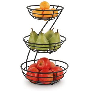 Panier de rangement en fil métallique écologique de haute qualité, design circulaire, accessoire de cuisine pour la maison, pour vêtements et aliments, vente en gros - Product Image 1