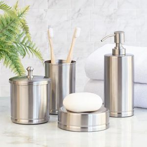 Ensemble de salle de bain décoratif en acier inoxydable, adapté aux toilettes et aux intérieurs contemporains - Product Image 4