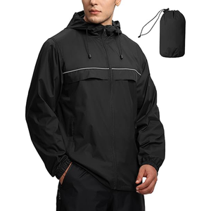 Veste coupe-vent pour homme, imperméable, zippée, pour randonnée en plein air - Product Image 1