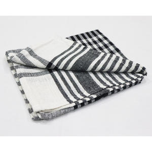 Serviettes de cuisine en coton et lin 100 %, motif à carreaux teint en fil, séchage rapide, style luxueux et doux, fabriquées en Inde - Product Image 2