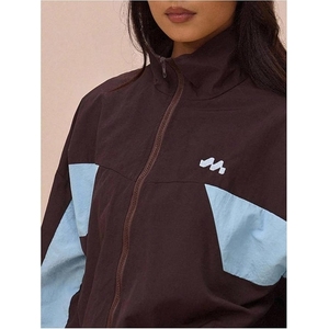 Conjunto Deportivo Casual de 2 Piezas para Mujer, con Bloques de Color, Largo hasta la Rodilla, Manga Larga, Cierre de Cremallera, Ajuste Holgado, Tejido de Poliéster y Algodón - Product Image 6