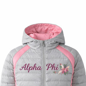 Chaqueta Acolchada de Invierno Personalizada para Fraternidad, Chaqueta Acolchada con Bordado, Fabricante OEM, Chaqueta Acolchada Personalizada con Letras Griegas para Hombre - Product Image 2