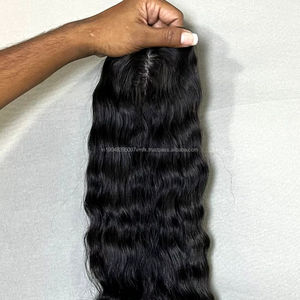 Premium 4x6 100% Remy Hair Topper Invisible Lace Natural Look Deep Wave Transpirable y ligero Raw Indian Human Hair - Product Image 1