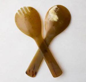 Cuillères en corne de buffle, cuillères en corne véritable, cuillères faites à la main, cuillères écologiques et polies, 100% naturelles - Product Image 1
