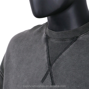 เสื้อสเวตเชิ้ตคอกลมทรงปกติผ้าฝ้ายย้อมสีพื้นพิมพ์ลายดิจิทัลสไตล์วินเทจสำหรับผู้ชาย รุ่นสั่งทำขายส่งประจำปี 2026 - Product Image 3