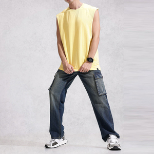 T-shirt sans manches pour hommes, débardeur décontracté en coton, matière douce et respirante, coupe confortable et décontractée pour les activités estivales en plein air - Product Image 2