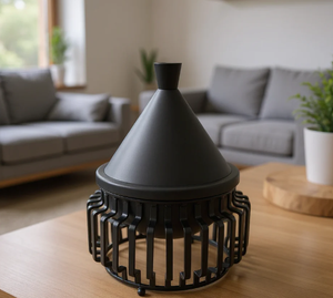 Collection Ramadan : Bol à dattes en acier inoxydable noir moderne avec couvercle et support, design traditionnel, compatible lave-vaisselle, idéal pour les fêtes - Product Image 3