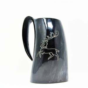 Taza de Cuerno de Búfalo Natural Pulido, Estilo Rústico Moderno, Religiosa, Reutilizable, Artística, Coleccionable, Duradera - Product Image 3