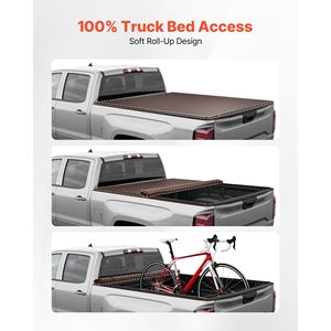 Copertura Morbida Avvolgibile per Cassone Ford Maverick Styleside 2022-2025 Compatibile con Cassone da 4,5 ft (4 ft 6 in/54 in) Tri - Product Image 5