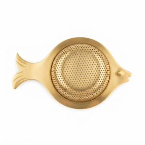 Infuseur à thé fantaisie en laiton en forme de poisson, perforé à trous fins, pour thé en vrac, à poser sur tasse, passoire de cuisine - Product Image 1