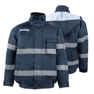 Chaqueta de Seguridad Reflectante de Alta Visibilidad con Logotipo Personalizado para Construcción, Ropa de Trabajo de Invierno con Poliéster y Nailon, Suministro Directo de Fábrica - Product Image 2