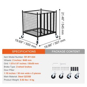 Cesta de Baloncesto con Ruedas y Cierres, Organizador de Equipamiento Deportivo para Interiores con Correas Elásticas, Carro de Almacenamiento con Cajones de Plástico - Product Image 6
